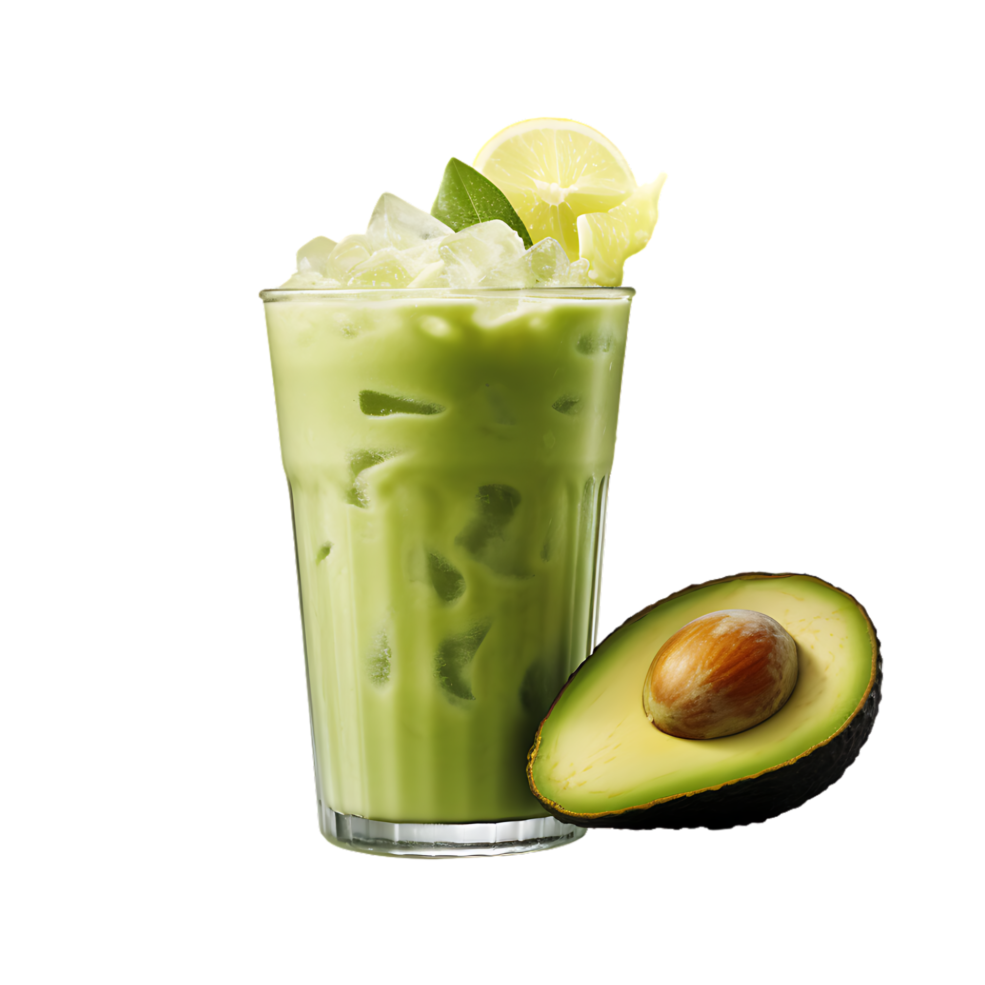 Closeup shot of an avocado drink juice and smoothie, perfect for drink