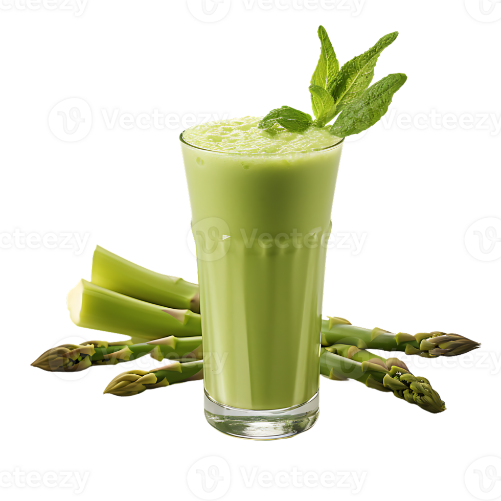 Closeup shot of an asparagus smoothie, perfect for drink catalog. ai