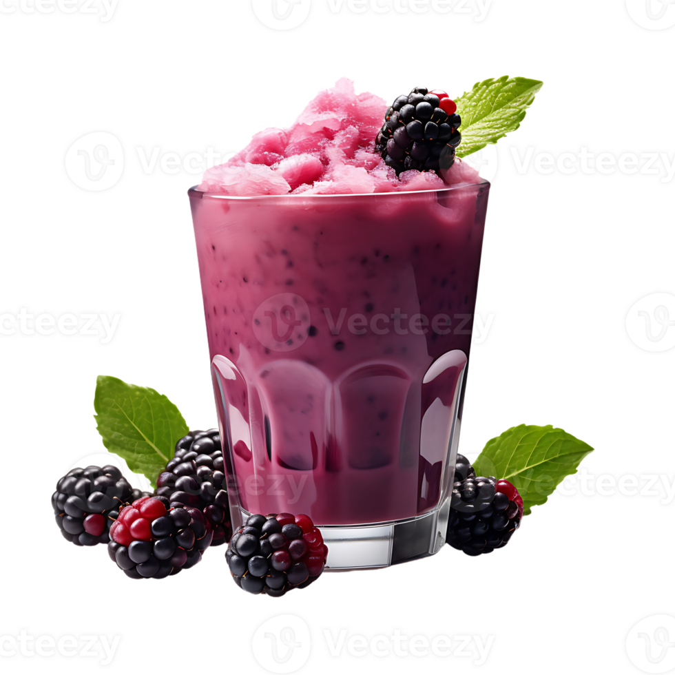healthy blackberry smoothie. perfect for drink catalog. ai generated png