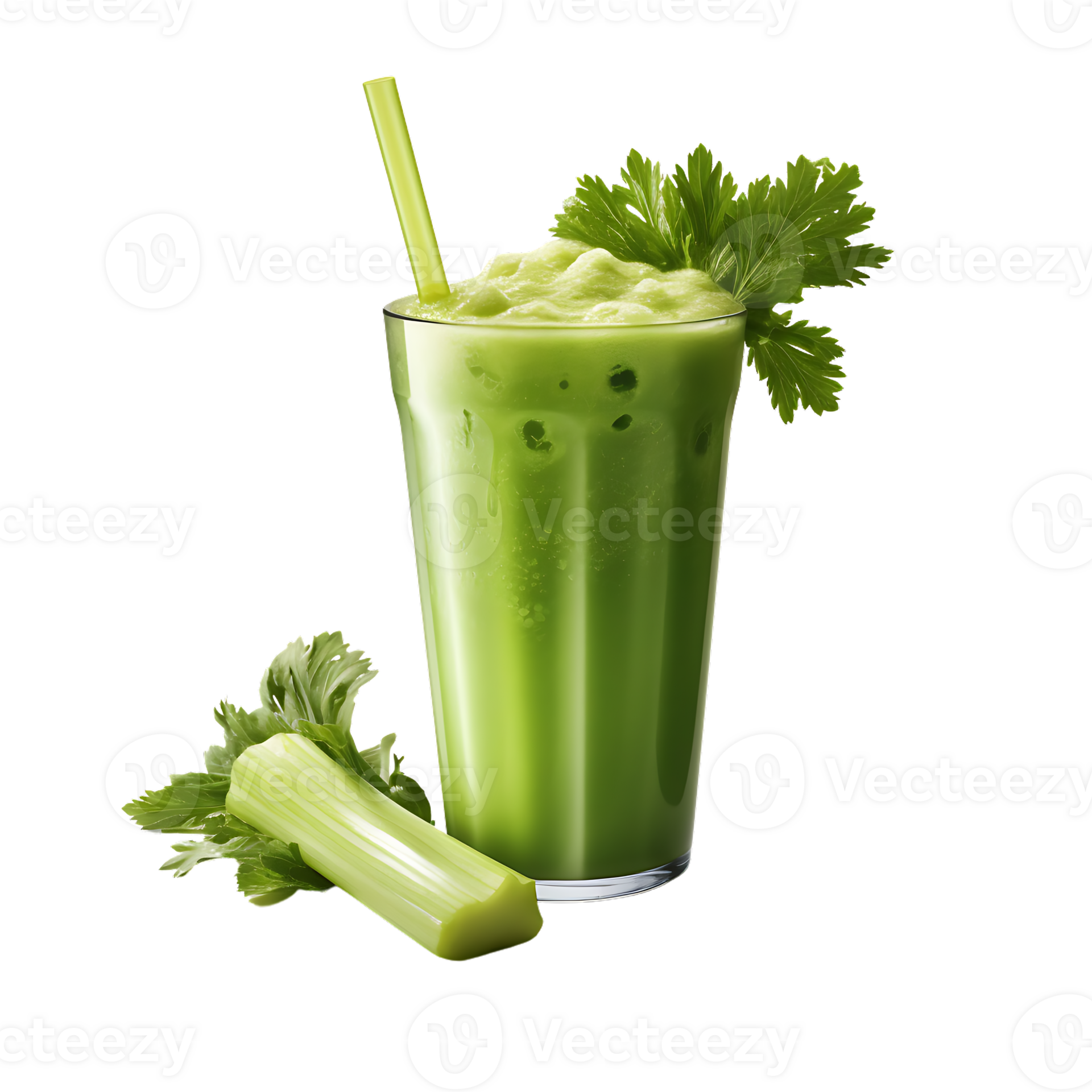 healthy celery juice smoothie. perfect for drink catalog. ai generated