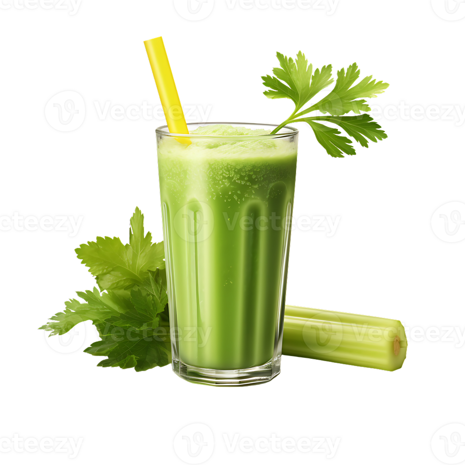 healthy celery juice smoothie. perfect for drink catalog. ai generated