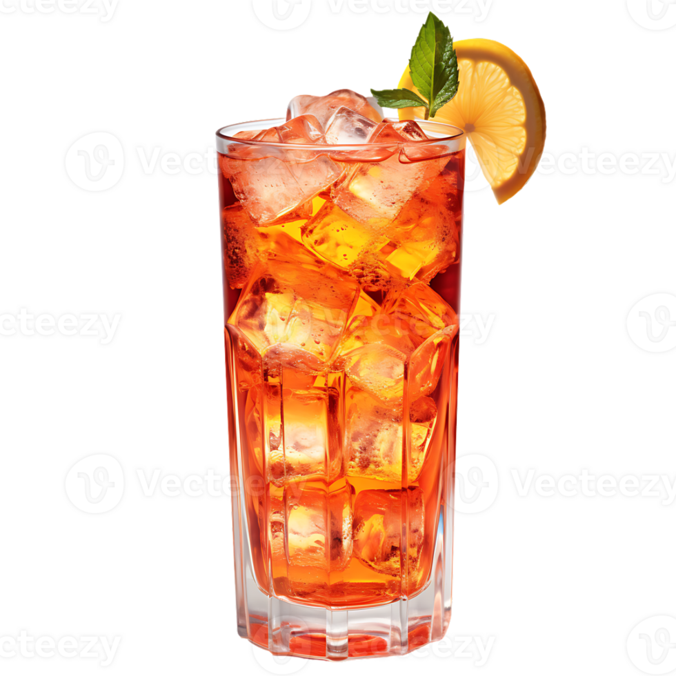 Summer cocktail with ice. perfect for drink catalog. ai generated png