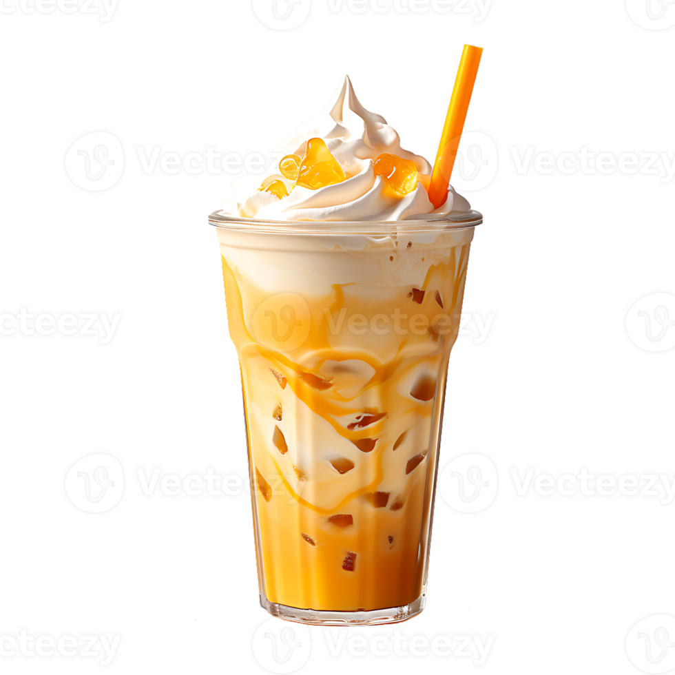 Iced Mango Milkshake Juice Drink. Perfect For Drink Catalog. ai