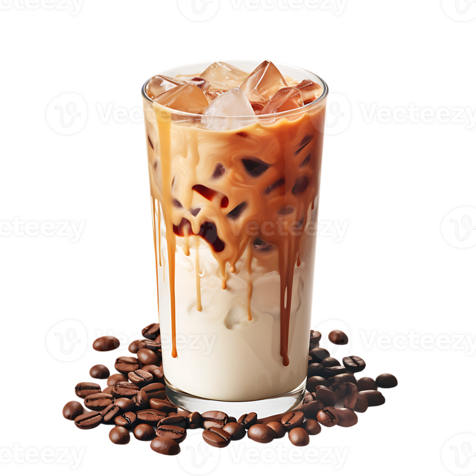 Iced Coffee With Cream Milk. Perfect For Drink Catalog. ai generated