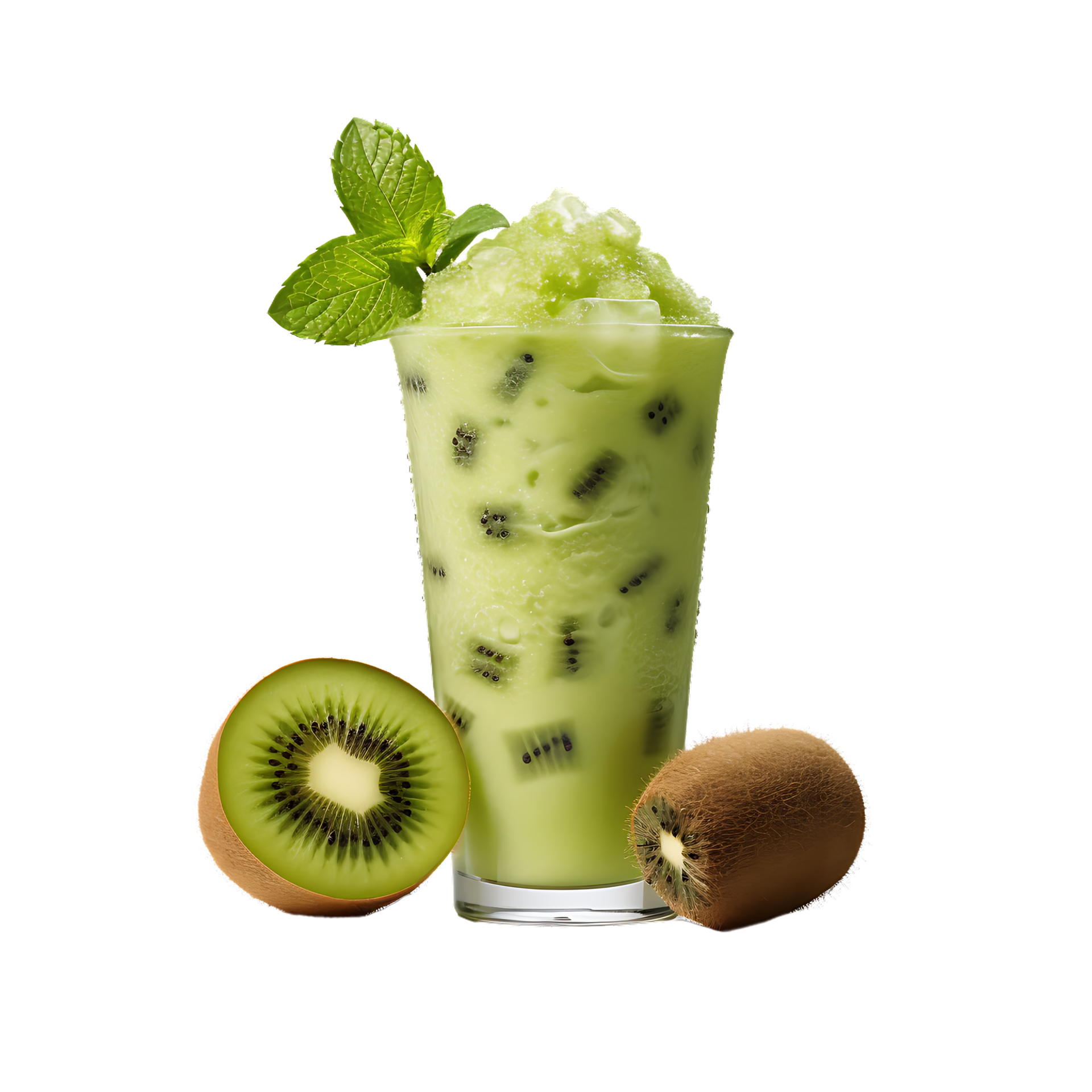 Iced Kiwi Smoothie Drink. Perfect For Drink Catalog. ai generated