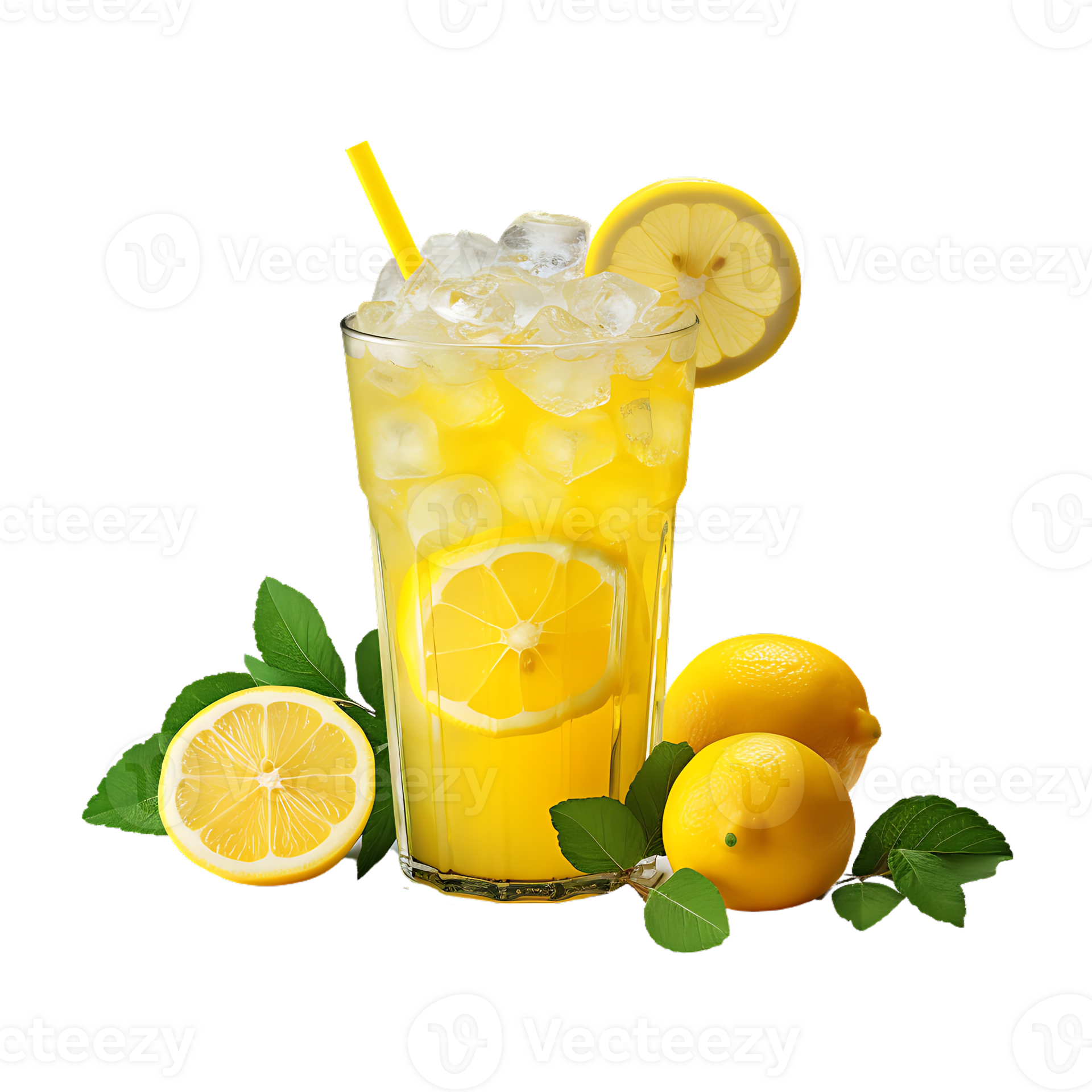 Iced Lemon Drink. Perfect For Drink Catalog. ai generated 27145844 PNG