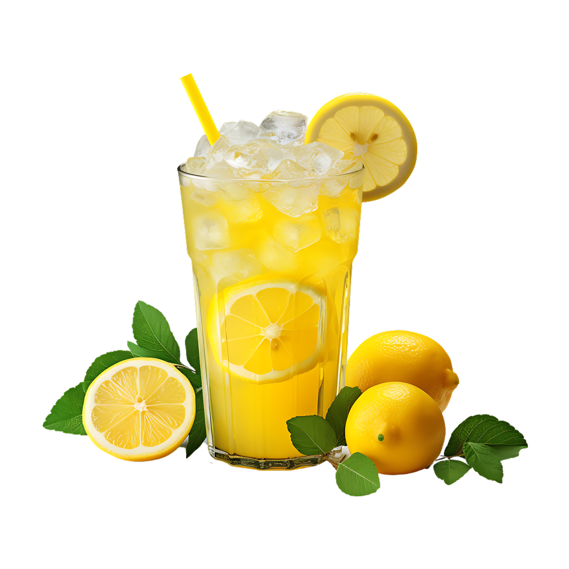 Iced Lemon Drink. Perfect For Drink Catalog. ai generated 27145844 PNG