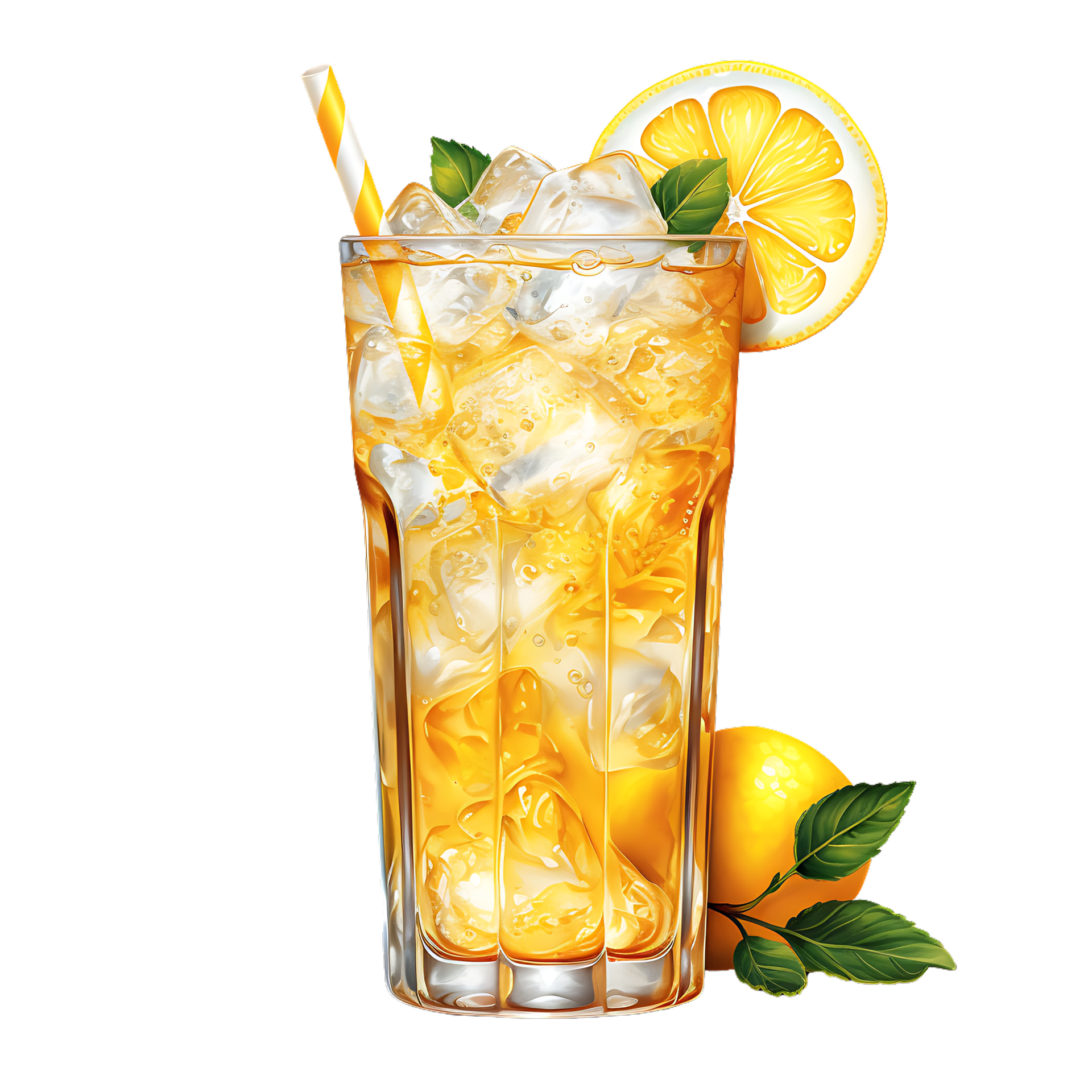 Iced Lemon Drink. Perfect For Drink Catalog. ai generated 27145848 PNG