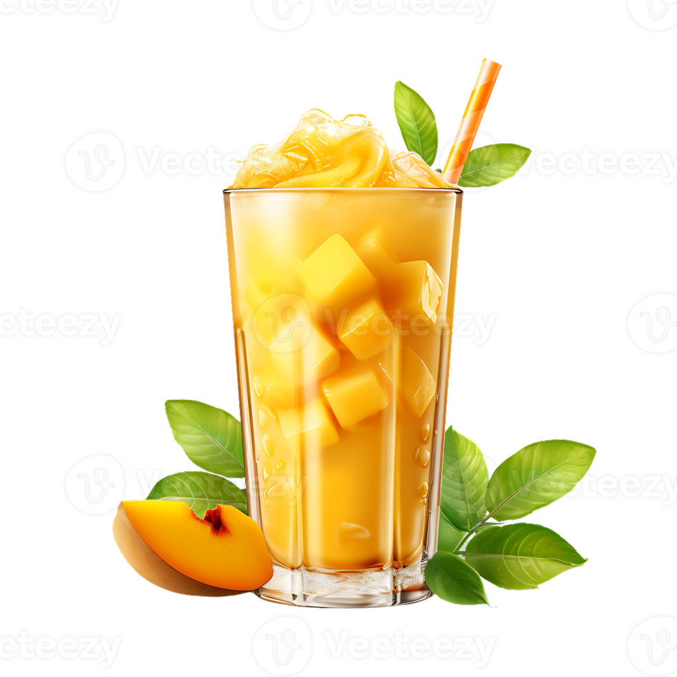 Iced Mango Milkshake Juice Drink. Perfect For Drink Catalog. ai