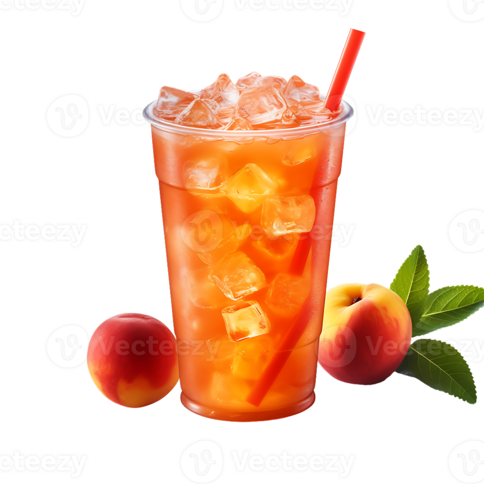 Iced Peach Drink. Perfect For Drink Catalog. ai generated 27145862 PNG