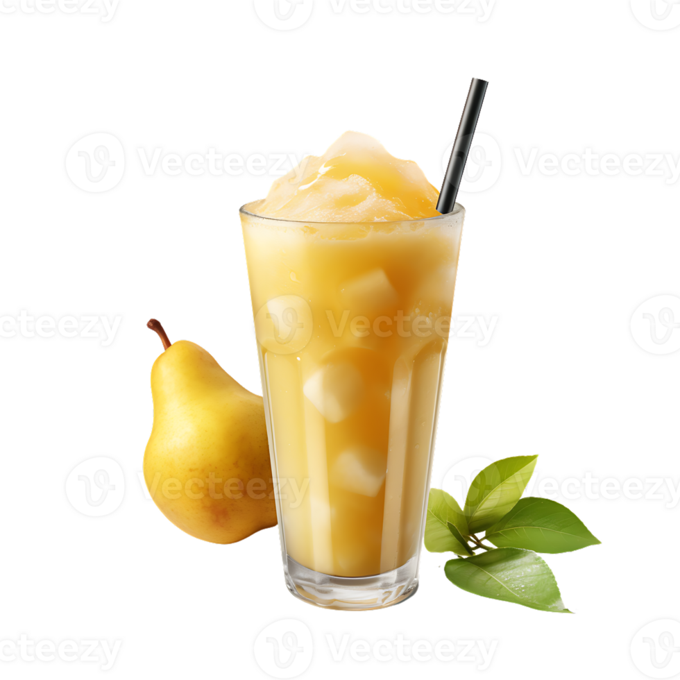 Pear juice with fresh fruit. Perfect For Drink Catalog. ai generated