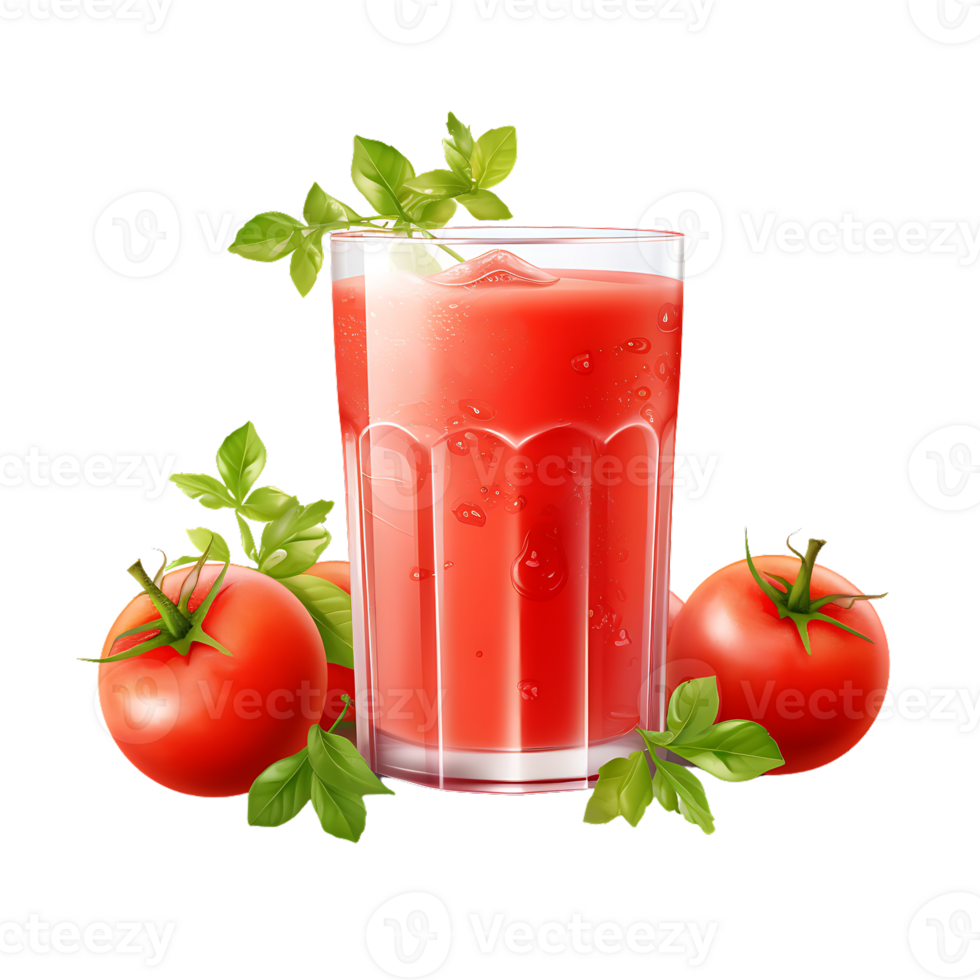 Healthy Tomato Juice. Perfect For Drink Catalog.  ai generated png
