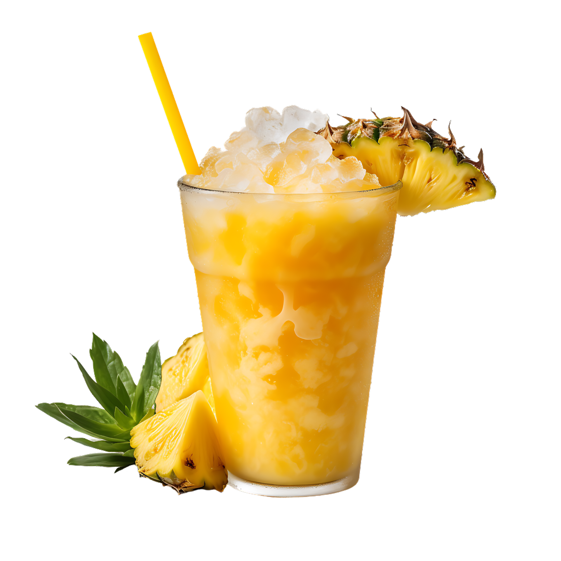 Glass of pineapple juice. Perfect For Drink Catalog. ai generated