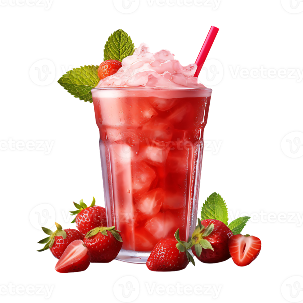 Fresh strawberry drink. Perfect For Drink Catalog.  ai generated png