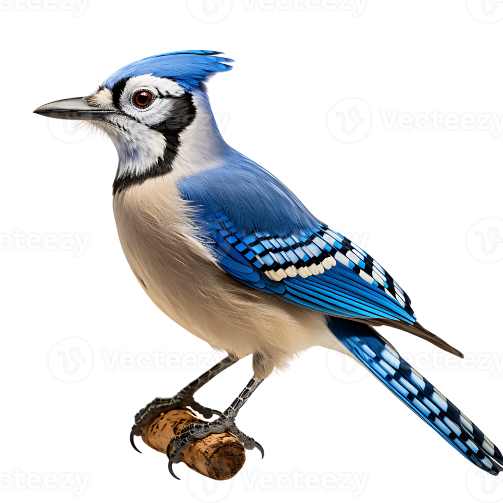 Blue Jay Bird On transparent background. ai generated png