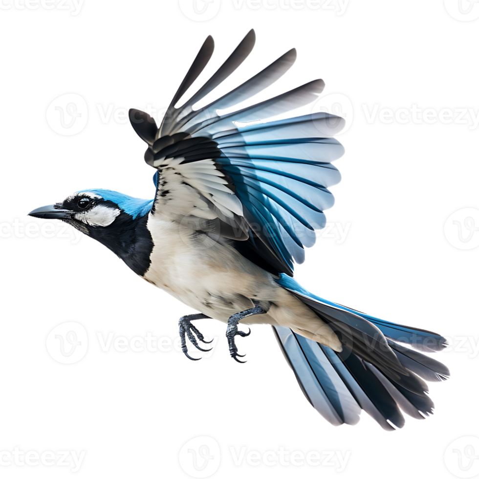 Blue Jay Bird On transparent background. ai generated png