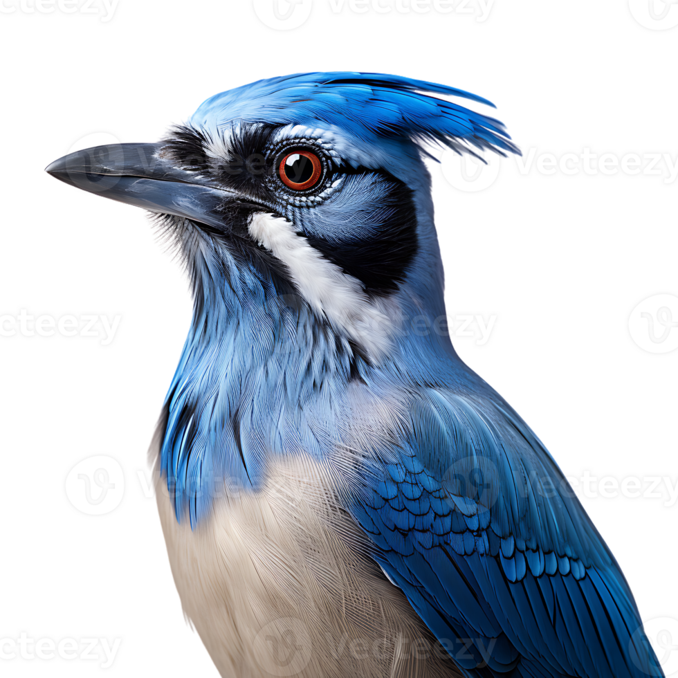 azul Jay pássaro em transparente fundo. ai gerado png