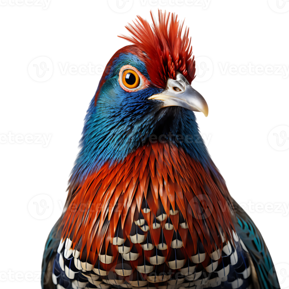 Beautiful pheasant bird on transparent background. ai generated png