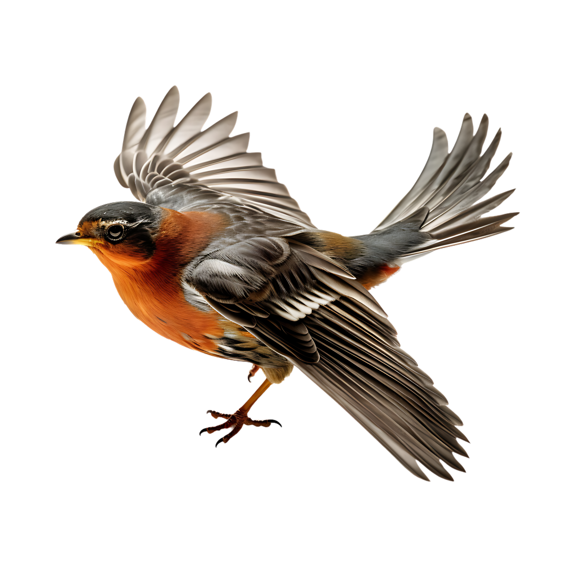 Beautiful robin bird on transparent background. ai generated 27146069 PNG