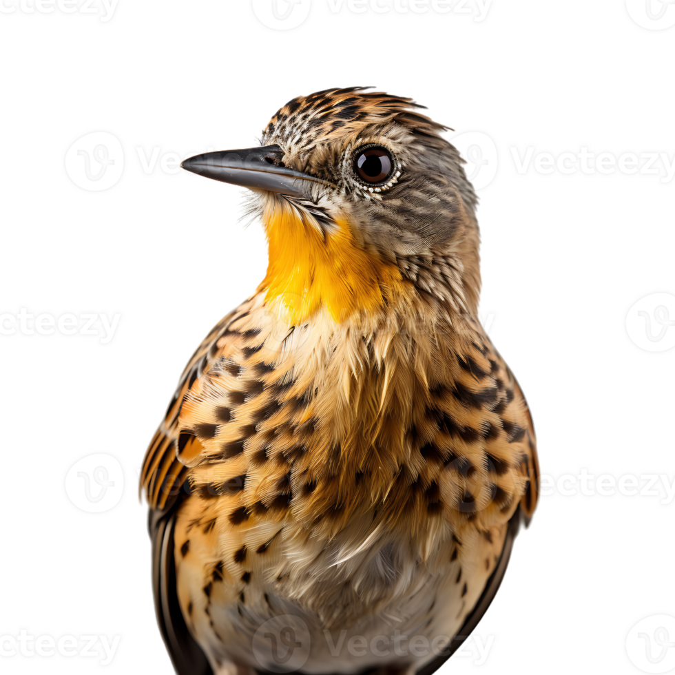 Beautiful skylark bird on transparent background. ai generated png