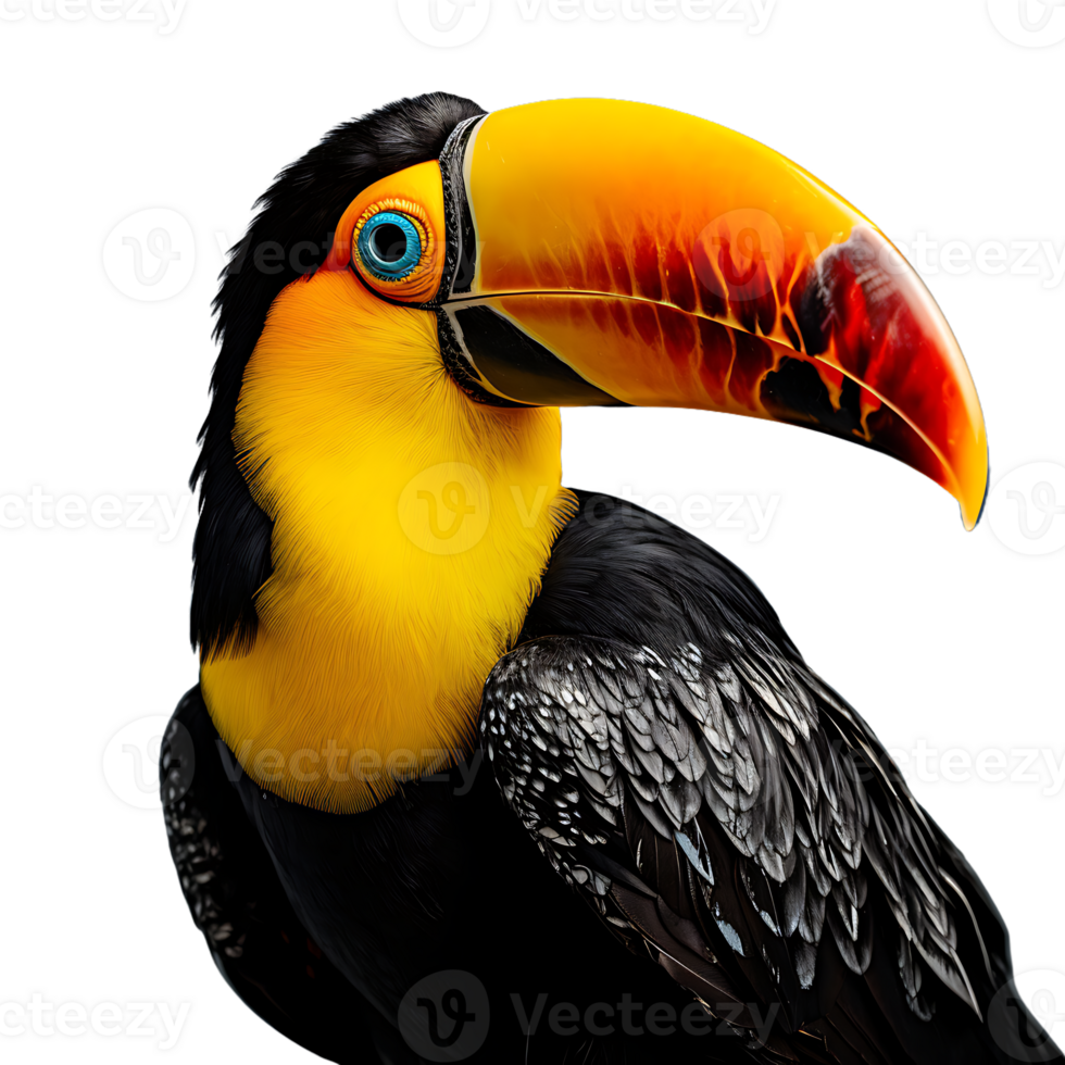 mooi toekan vogel Aan transparant achtergrond. ai gegenereerd png