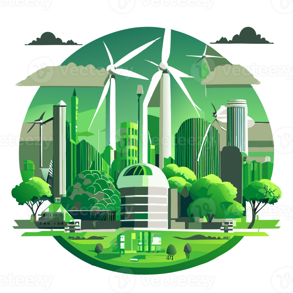 Green energy ecology concept. png