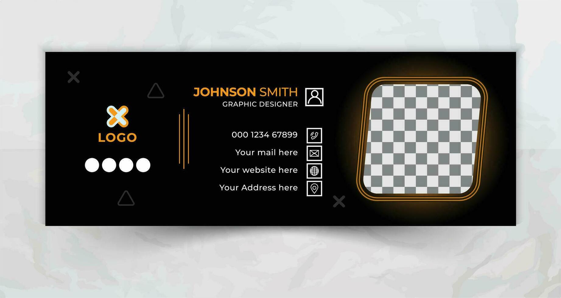 Corporate Modern Email Signature Design template. Email signature template design vector