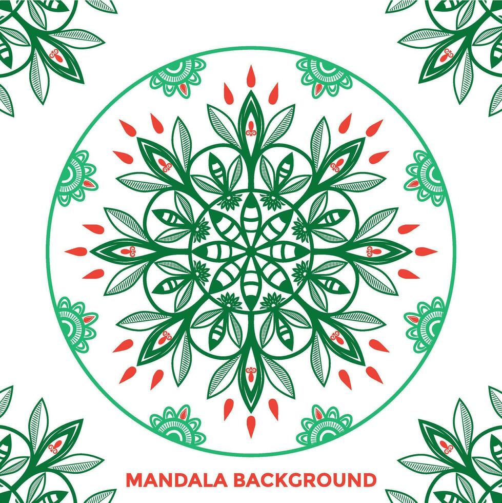 creativo hoja mandala antecedentes diseño vector