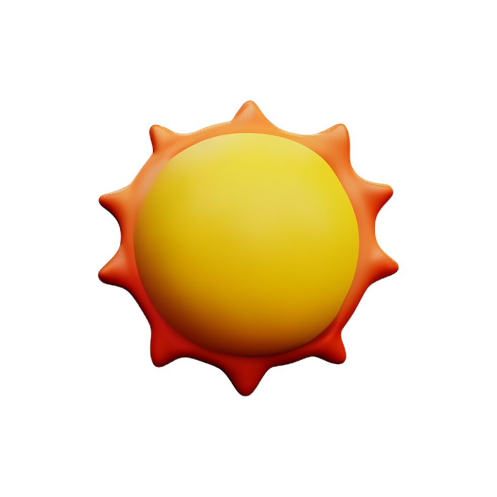 Sun 3D Icon png
