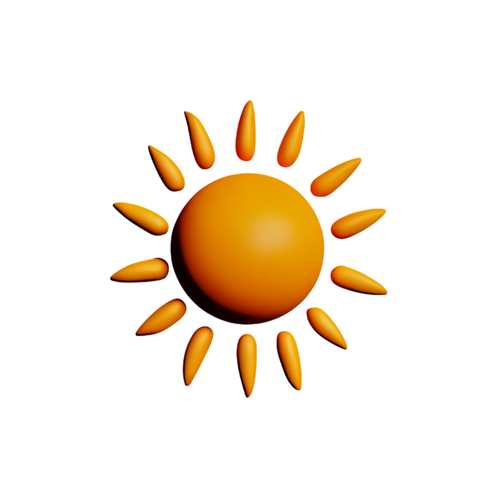 Sun 3D Icon png