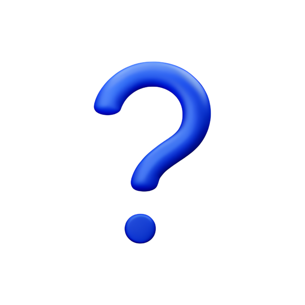 Question mark 3d icon png