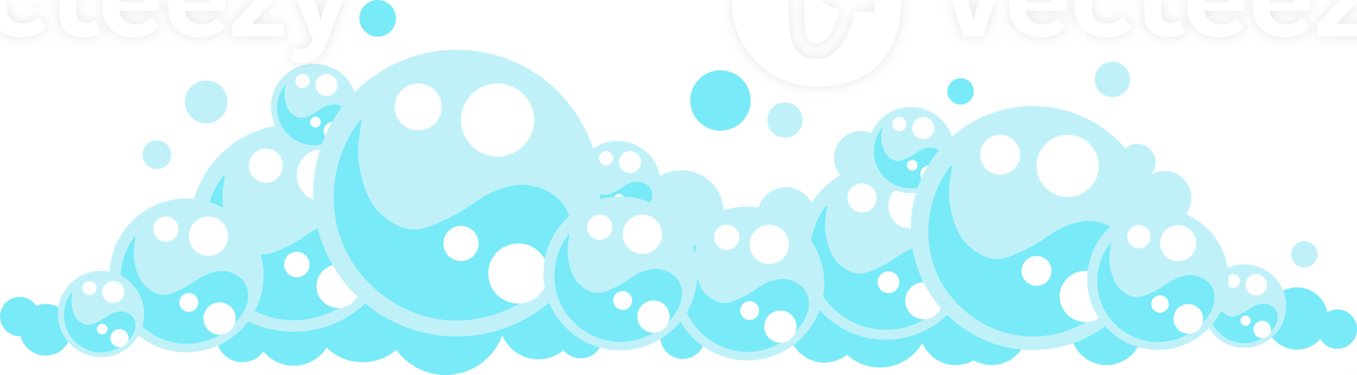 Soap foam bubbles. Cartoon bath suds of shampoo. png