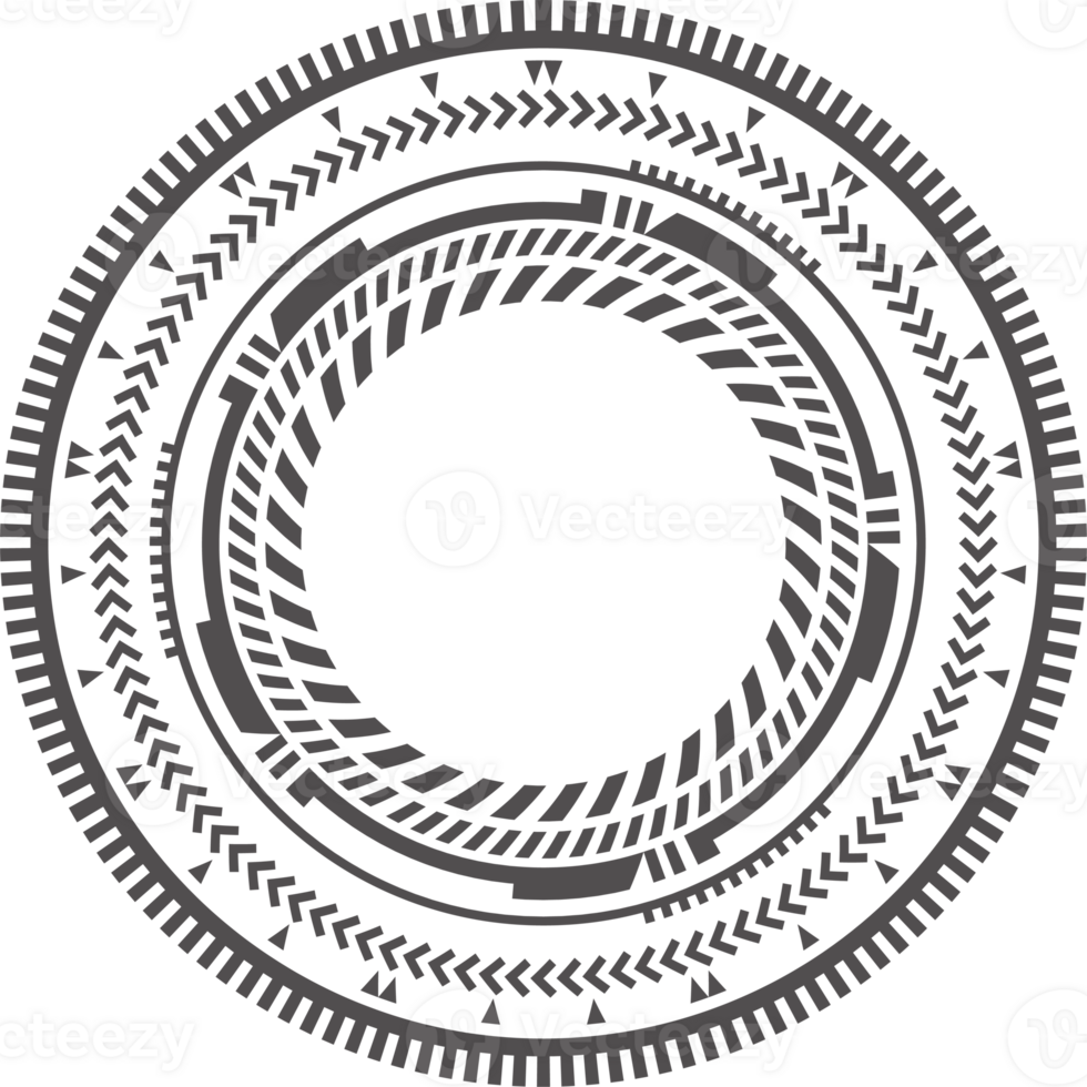 HUD tech circle for digital technology games design. Graphic element for cyber interface. Round ui frame. Circular abstract icon. png