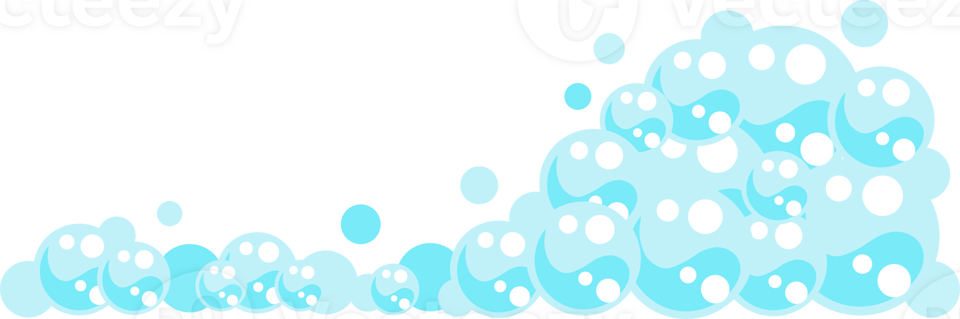 Soap foam bubbles. Cartoon bath suds of shampoo. png