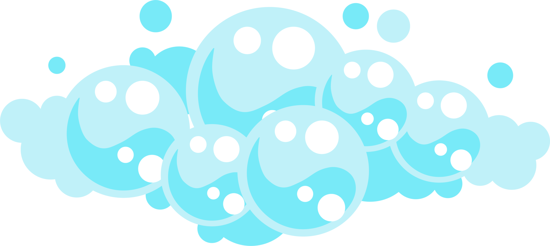 Soap foam bubbles. Cartoon bath suds of shampoo. 27147220 PNG