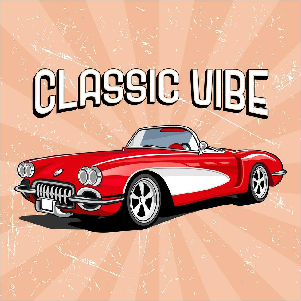 classic car show party logo design icon vector