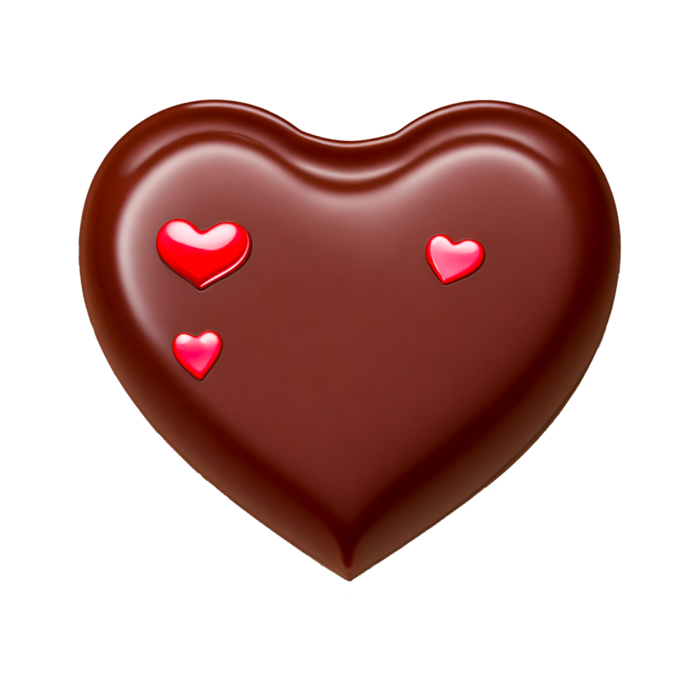 chocolate lasca bolacha coração ícone, amor chocolate bolo, amor, Castanho png generativo ai