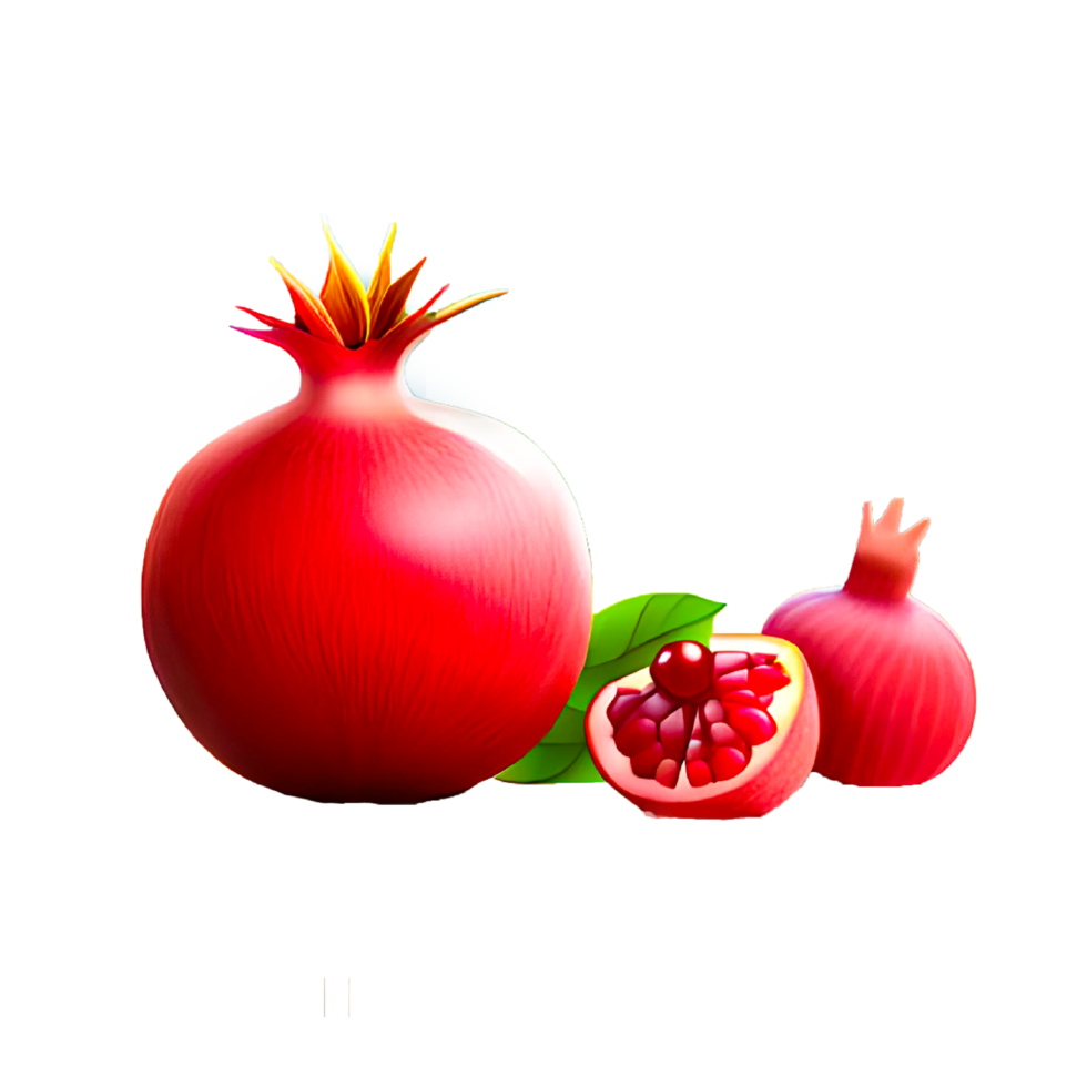realistisk granatäpple frukt illustration, granatäpple png transparent png generativ ai