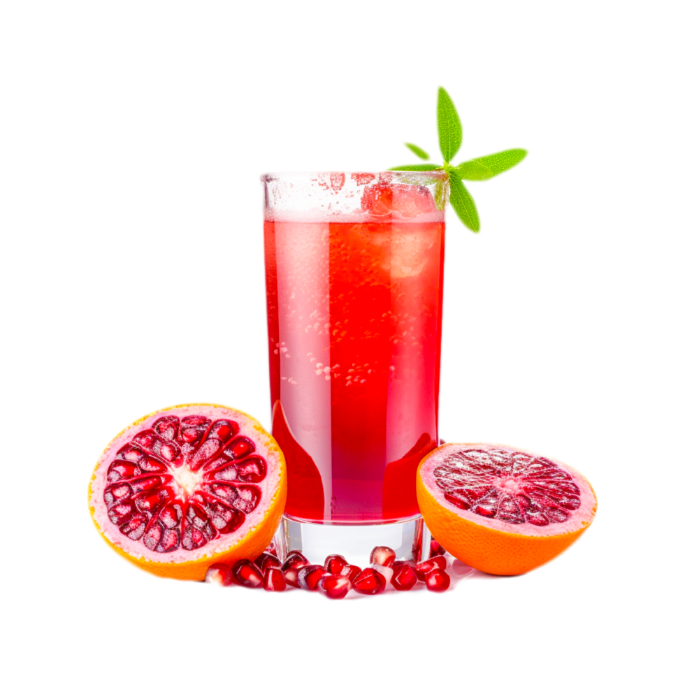 Fresh pomegranate juice png  generative ai