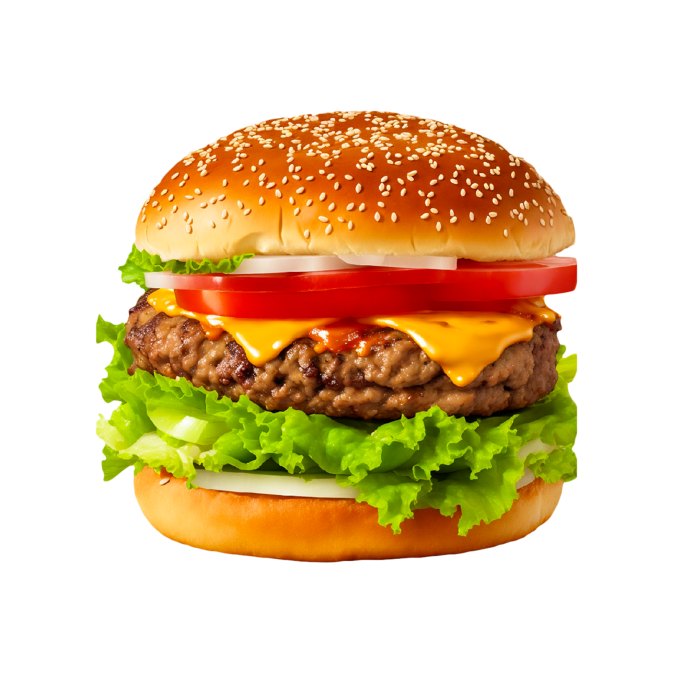 Hamburger cibo png generativo ai