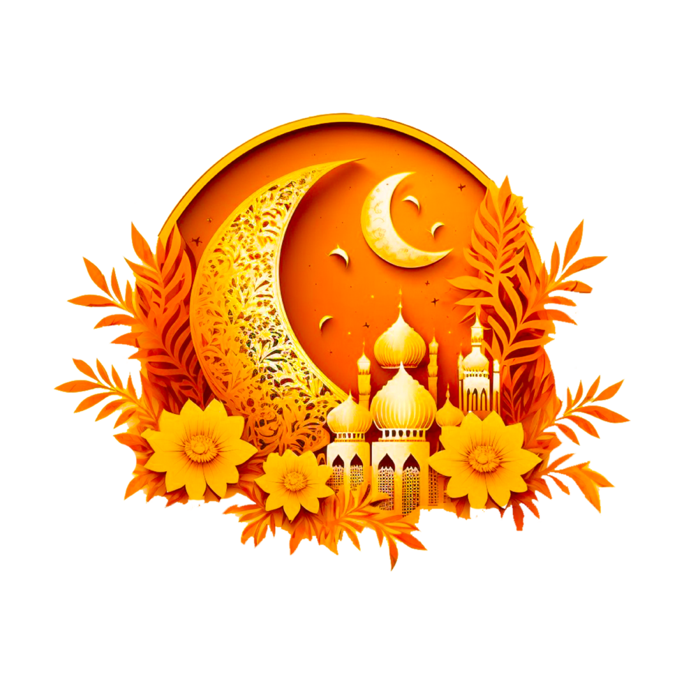 eid al-fitr Islamitisch architectuur eid al-adha eid mubarak, Islam, computer behang, goud, eid aladha PNG generatief ai