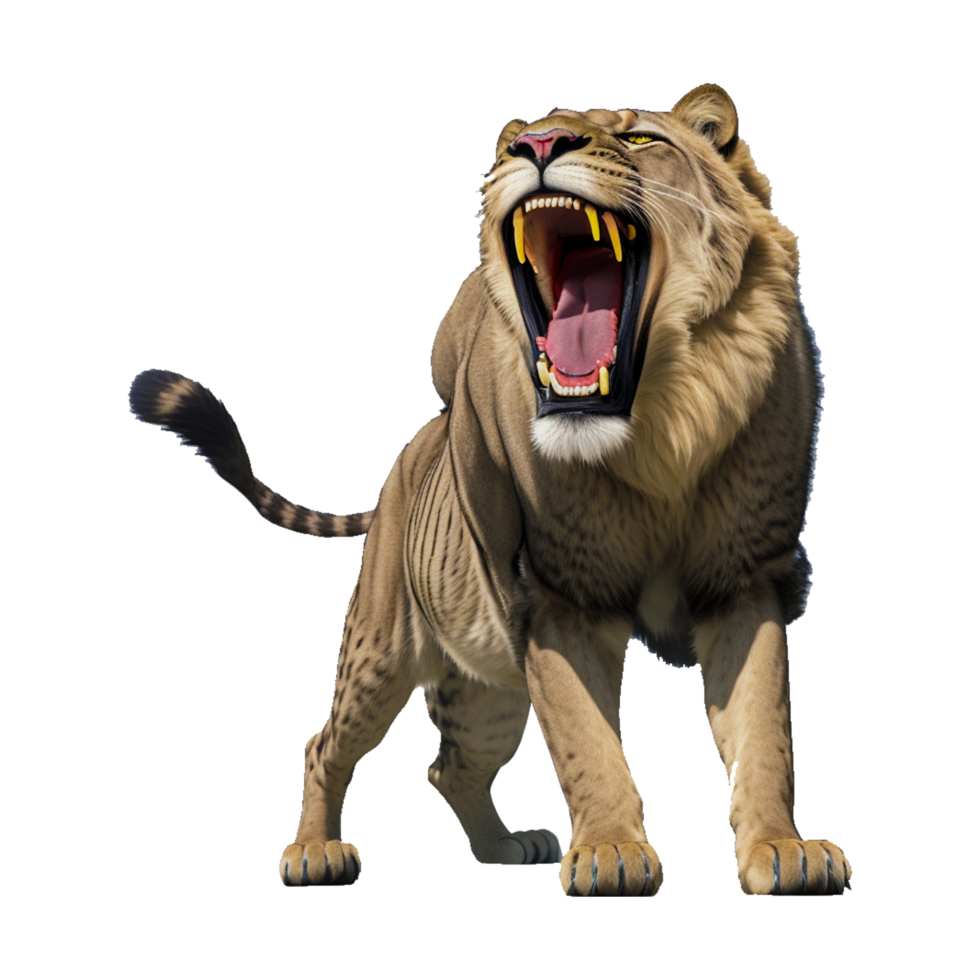 Roaring lion png