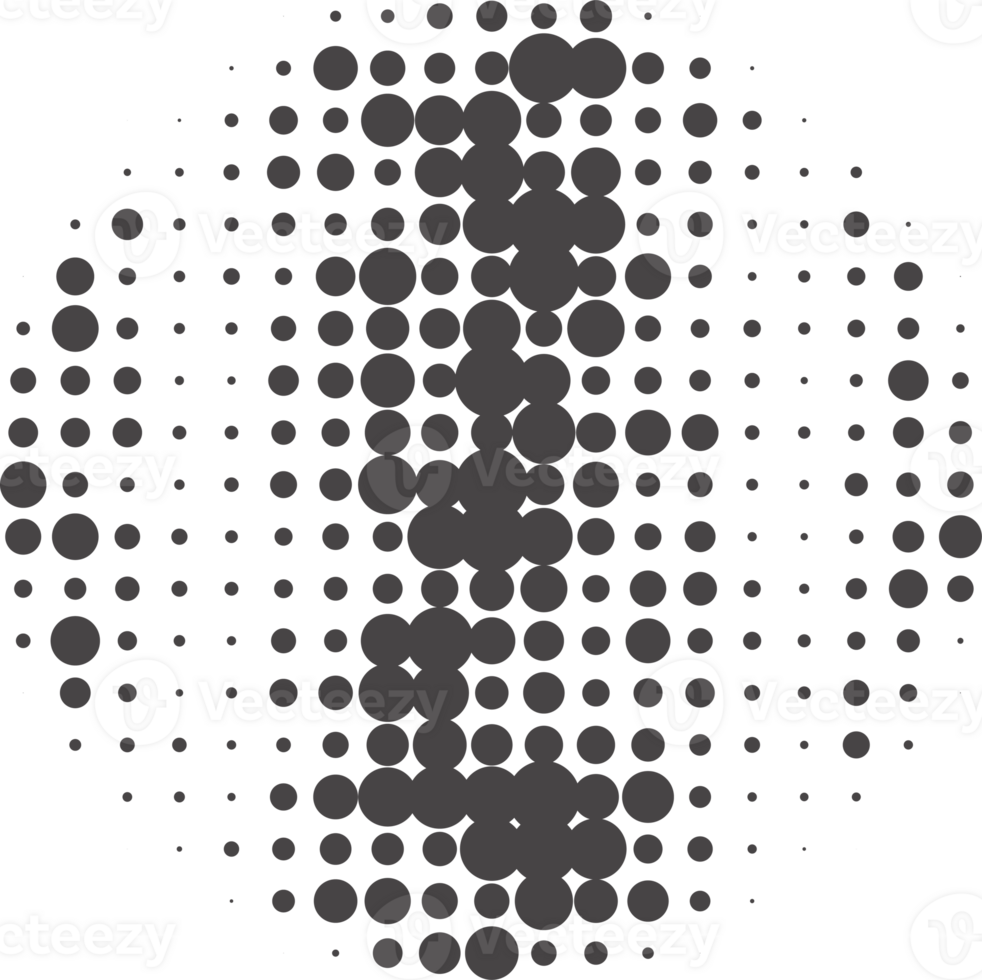 círculo pontos com meio-tom padronizar. volta gradiente fundo. elemento com gradação pontos textura. abstrato geométrico forma. png