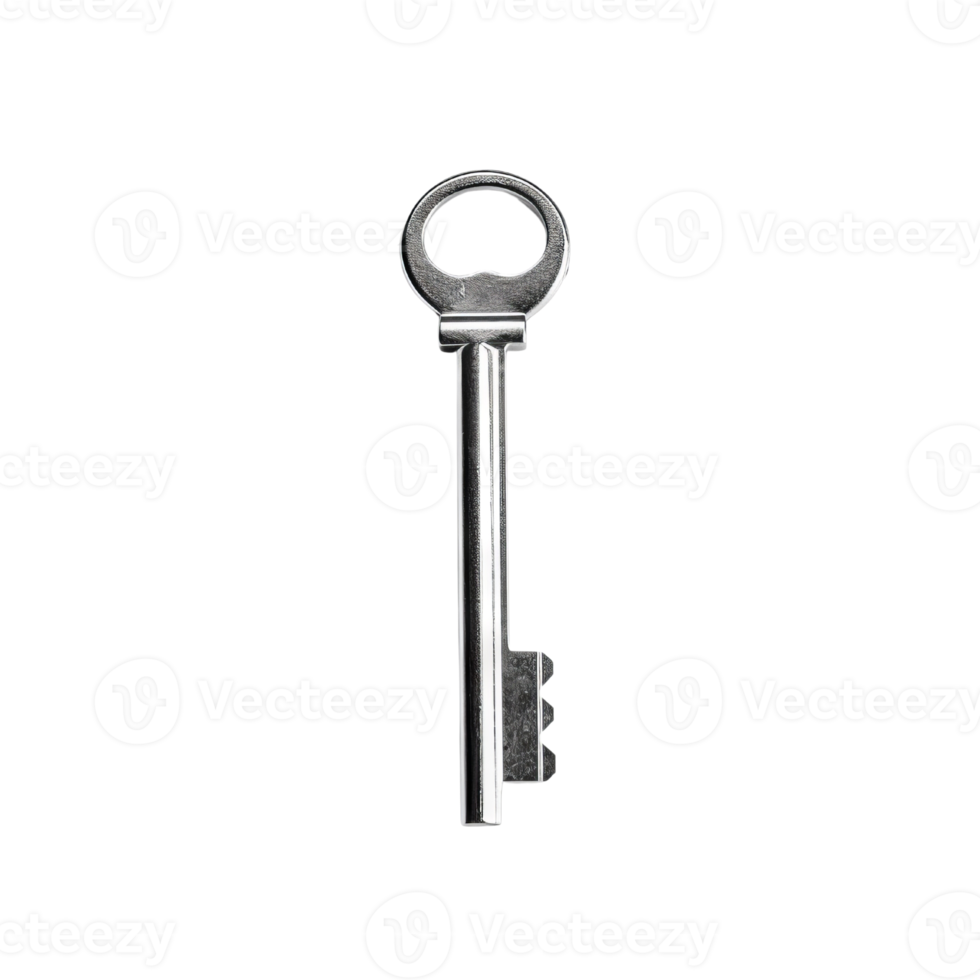 House key isolate on transparent background, Classic keys.Generative AI png