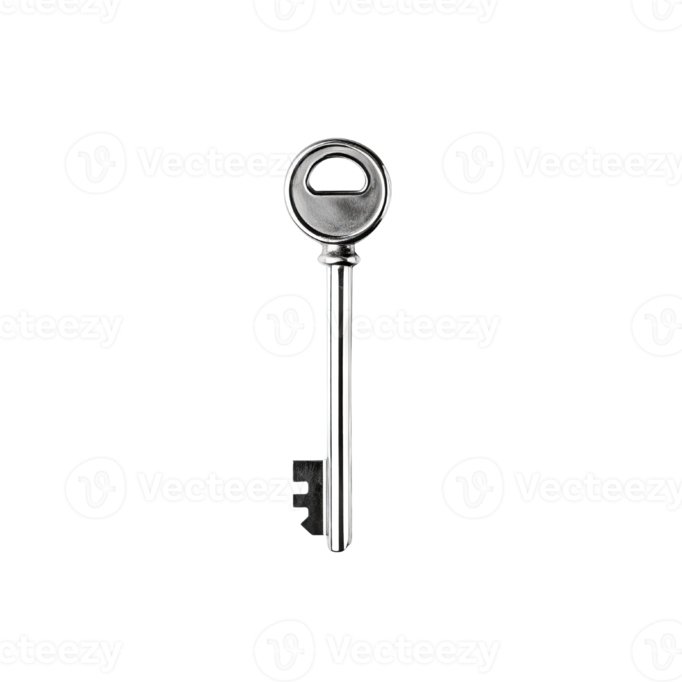 House key isolate on transparent background, Classic keys.Generative AI png