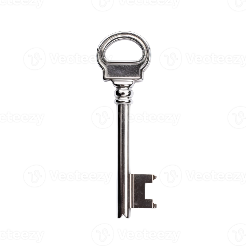 House key isolate on transparent background, Classic keys.Generative AI png