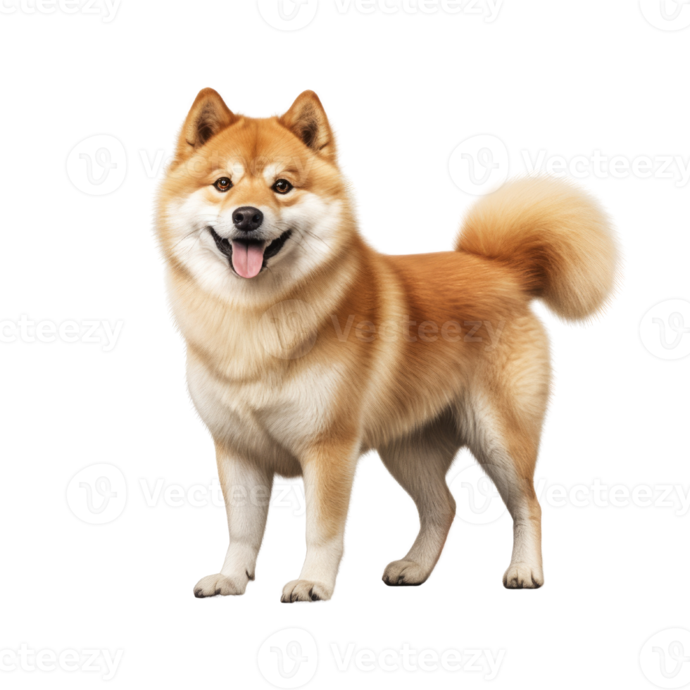 portrait of Shiba inu dog. Japanese cute dog isolate on transparent background.Generative AI png