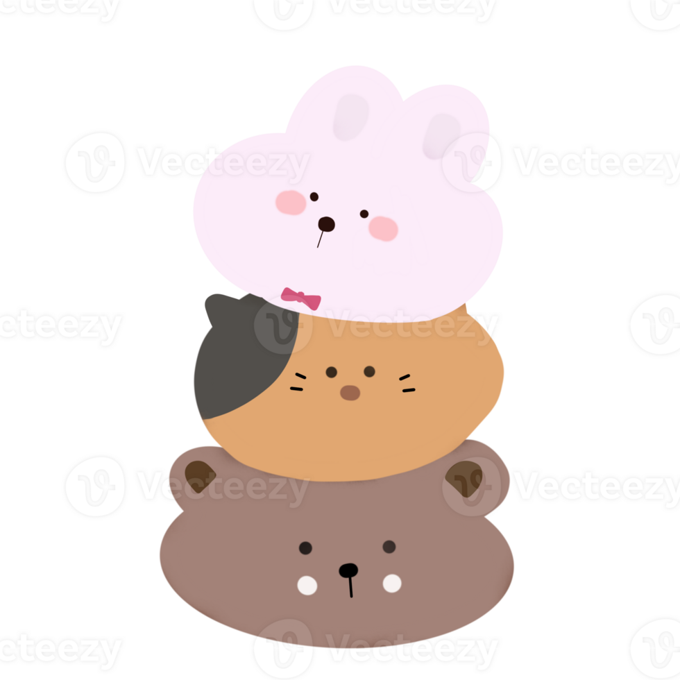 Rabbit and friends png