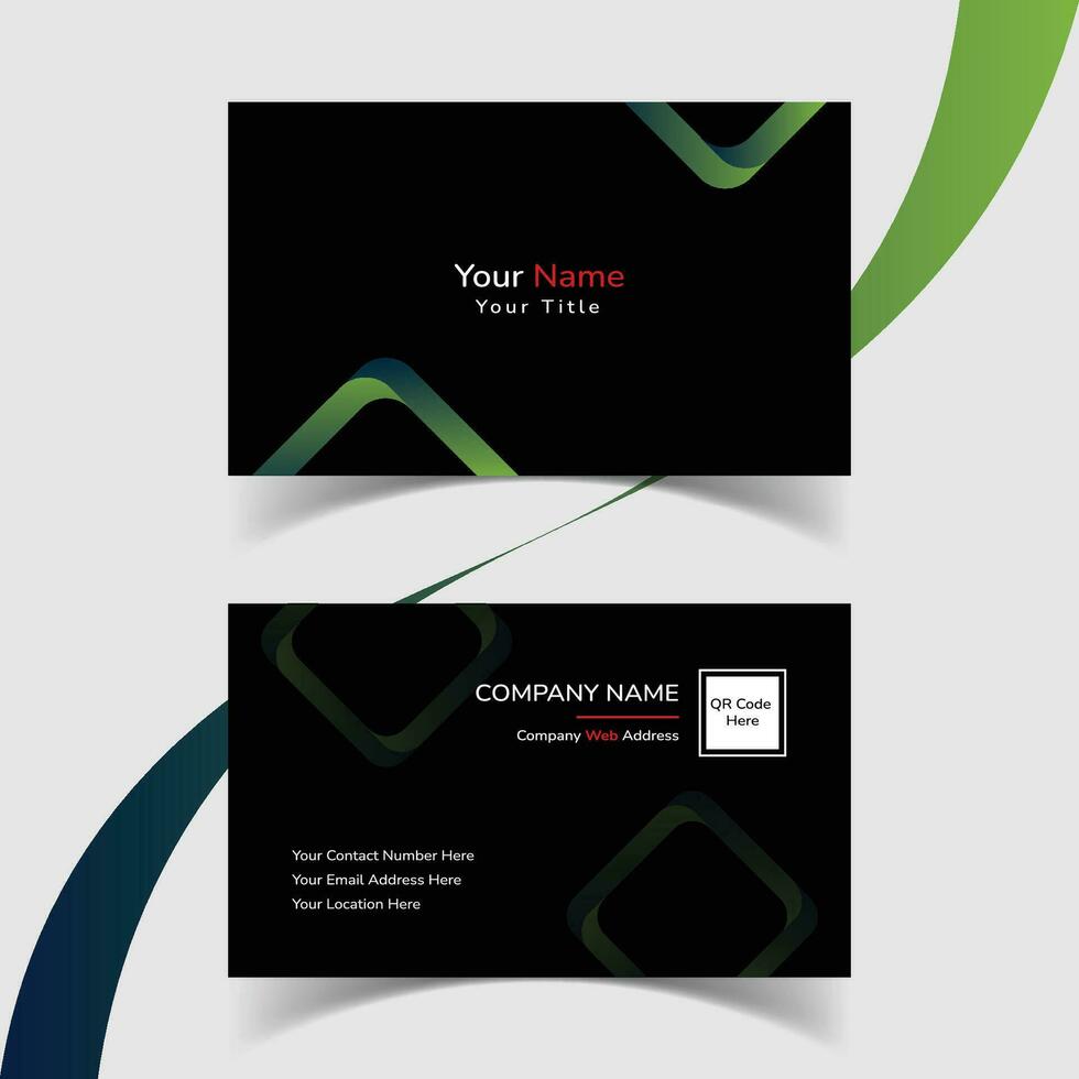 Modern and creative business card template design. Minimal style, clean double sided business card layout. vector