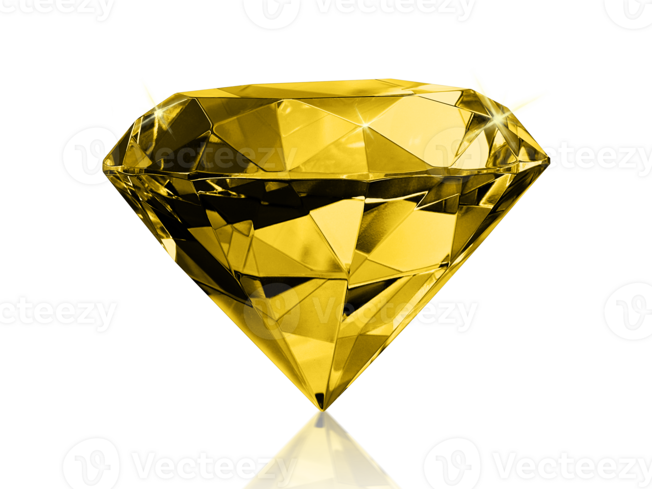 Dazzling diamond Yellow. transparent background png